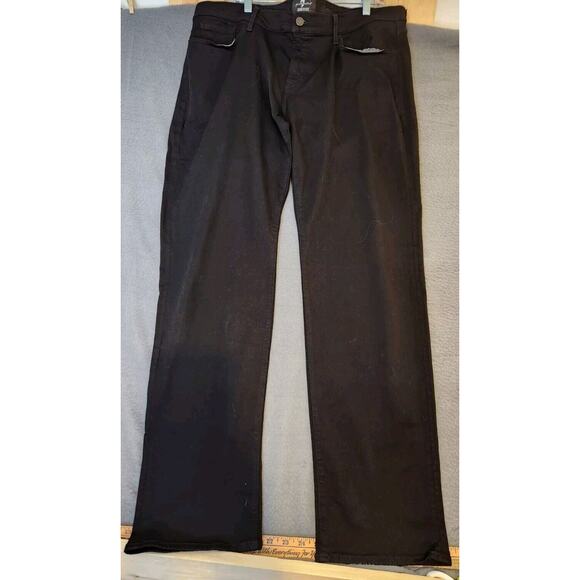 7 For All Mankind Other - 7 For All Mankind Luxe Jeans Mens 40x32 Black Wash Slimmy Straight Fit Stretch